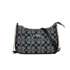 Coach Signature Small Shoulder Bag. Black